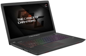 ASUS ROG Strix GL753 Gaming Laptop,  Intel Core i5-7300HQ 2.5GHz,  8GB DDR4,  1TB HDD,  128GB SSD,  17.3" Full HD,  No-DVD,  NVIDIA GTX1050 2GB,  WIFI,  Webcam,  Bluetooth,  Windows 10 Home 64bit