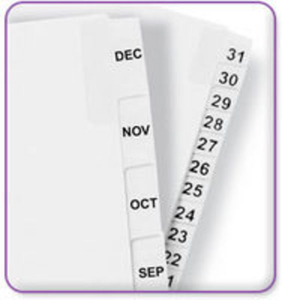 AVERY REVERSE MYLAR DIV WHT DEC-JAN FPC