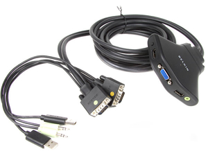 Belkin 2-Port USB KVM with Audio Support and Built-In Cabling