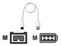 Belkin Firewire Cable,  9pin- 6-pin (Charcoal),  1.8m