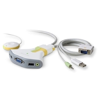 Belkin Switch2 for PC USB with Audio - KVM / Audio Switch - 2 x KVM / Audio - 1 Local User - Desktop