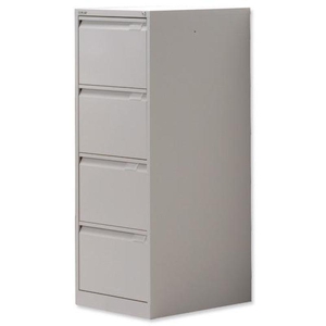 Bisley BS4E Filing Cabinet Flush-front 4-Drawer W470xD622xH1321mm Goose Grey