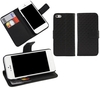 Black Checker Squares Dots Wallet Case with Horizontal Viewing Stand Credit Card Holder For Apple iPhone 5 2012