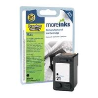 Black Remanufactured Ink Cartridge to Replace HP 21 Capacity 10 ml