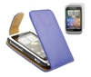 Blue FlipMatic Easy Clip On Vertical Pouch Case with Screen Protector - HTC WildFire S
