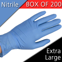 Blue Nitrile Gloves - Extra Large - Box Of 200