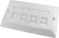 Cables Direct CAT5E QUAD PORT FPLATE+4 X MODULES