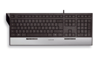 Cherry Easyhub Jk-0100 Corded Multimedia Keyboard With Built-in Usb Connection (silver/black)