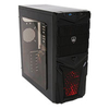 CiT Invader Gaming Case 12cm Red LED Fan Side Window 1 x USB 3.0 & 1 x USB 2.0
