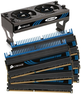 Corsair 24gb (6x 4gb) DDR3 1600mhz Dominator CL9 1.65V Memory Kit For Intel Triple Channel Memory Solutions With Corsair Airflow Fan.