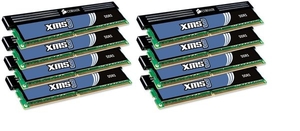 Corsair 64GB kit (8x8GB) DDR3 1CL9 (9-9-9-24) 1.5V 1333MHz Memory Kit for Intel Core Quad Channel platforms