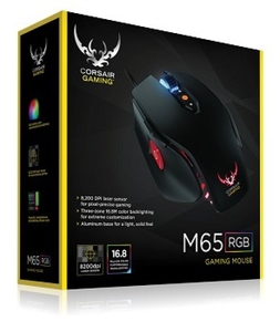 Corsair Gaming CGM65 RGB LED 8200 DPI Laser Gaming Mouse Black