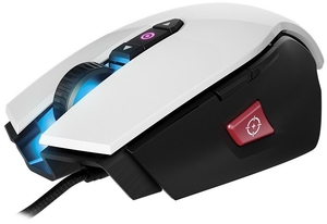 Corsair Gaming CGM65 RGB LED 8200 DPI Laser Gaming Mouse White