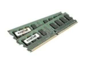 Crucial 1GB kit (2x512MB) DDR2 667MHz/PC2-5300 Memory Non-ECC Unbuffered CL5 Lifetime Warranty