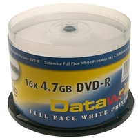 Datawrite 16x DVD-R 4.7gb - Inkjet Printable 50 Pack Spindle