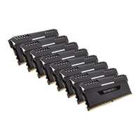 DDR4 3000MHz 128GB 8 x 288 DIMM Unbuffered 16-18-18-36 Vengeance Black Heat spreader Custom Performance PCB RGB LED 1.35V XMP 2.0