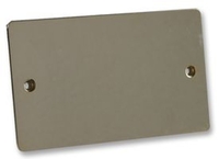 Double Gang Flat Brass Wallplate