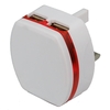 Dual USB At Home LED Compact Charger (White) For JCB Sitemaster TP802