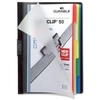 Durable Duraclip 50 Index Folder With 5-part Divider For 50 Sheets A4 Black Ref 2234/01 [pack 25]