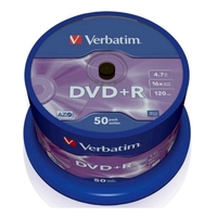 DVD+R 16x Branded Silver Non Print Surface