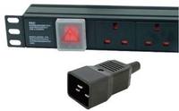 Dynamode - 1U 8 Way Vertical UK 13A Switched PDU > IEC20
