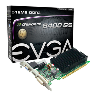 EVGA 8400GS 512MB 32bit DDR3 Passive DVI VGA HDMI PCI-E Graphics Card