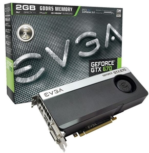 EVGA GTX 670 2GB GDDR5 Dual DVI HDMI DisplayPort PCI-E Graphics Card