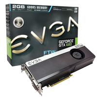 EVGA GTX 680 FTW 2GB GDDR5 DisplayPort HDMI DVI-I DVI-D PCI-E Graphics Card