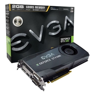EVGA GTX 680 SC 2048MB GDDR5 DUAL DVI HDMI DisplayPort PCI-E Graphics Card