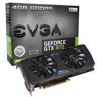 EVGA GTX 970 FTW ACX 2.0 4GB GDDR5 Dual DVI HDMI DisplayPort PCI-E Graphics Card
