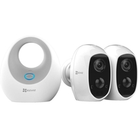 EZVIZ Twin C3A Indoor/Outdoor Battery Camera & Hub with Built-in Siren