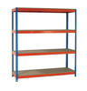 Fd Shelving Heavy Duty Painted Unit Orange/Zinc 379028