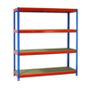 Fd Shelving Heavy Duty Painted Unit Orange/Zinc 379051