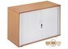 FF ARISTA DESK HIGH SIDE TAMBOUR OAK