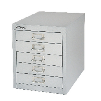 Ff Bisley Cabinet 5 Drawer Silver