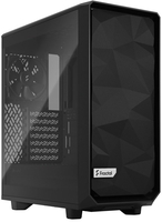 Fractal Design Meshify 2 Compact Lite (Black TG) Gaming Case w/ Clear Glass Window,  ATX,  Angular Mesh Front,  3 Fans