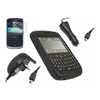 FuZion Black 2 Part Case LCD Protector Mains and Car Charger - BlackBerry 8900
