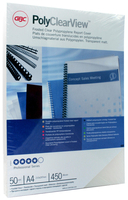 GBC A4 Polypropylene Clearview Binding Covers Frosted Clear Pack of 50