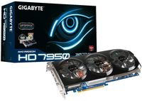 Gigabyte HD 7950 WINDFORCE 3X OC 3GB GDDR5 DVI HDMI Dual Mini DisplayPort PCI-E Graphics Card
