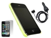 Green Mesh NET Case LCD Screen Protector Car Charger Apple iPhone 3G 3GS
