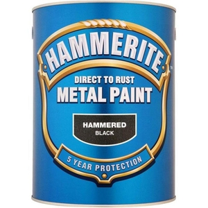 Hammerite 5084796 Direct To Rust Hammered Finish Black 5 Litre