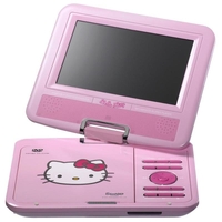HELLO KITTY Portable DVD Player 180 Degree 7-Inch LCD.