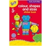 Home Learning Books - Colour Shapes And Sizes - Sticker Book - Galt