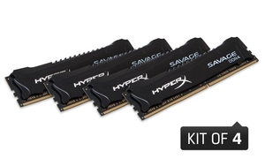 HyperX Savage Black 32GB Kit DDR4 2666MHz Memory (4x8GB)