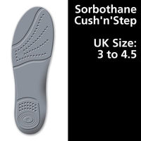 Insoles Sorbothane Cush N Step Size 3-4