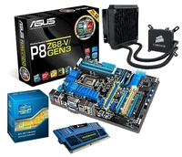 Intel Enthusiast Gamer Bundle including Asus P8Z68-V/GEN3 Motherboard Intel i7 2700k Processor 8GB DDR3 (2 x 4GB) Corsair Vengeance Blue Memory and Corsair H60 Cooler
