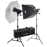 Interfit INT417 Stellar X Twin Head Umbrella/Softbox Kit 150w Flash