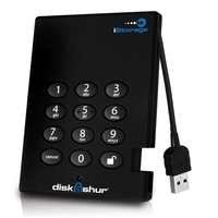 Istorage Diskashur Portable Encrypted Usb 3.0 128-bit 1tb Hard Drive With Ultra-secure Pin Access