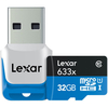 Lexar 32GB MicroSDHC UHS-I Memory Card and Reader - Recommended by GoPro