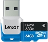 Lexar 64GB MicroSDHC UHS-I Memory Card and Reader - Recommended by GoPro